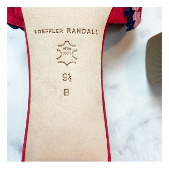 Loeffler Randall Vera Suede Ric Rac Slide Sandals 9.5 - Picture 10 of 11